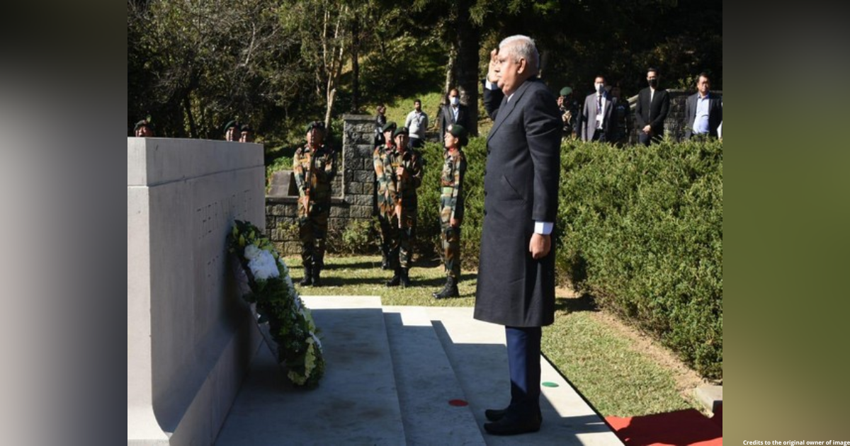 VP Jagdeep Dhankhar pays homage to soldiers at Kohima War Cemetery in Nagaland